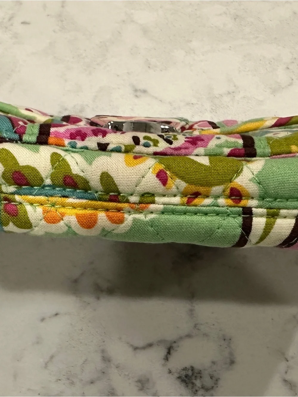 Vera Bradley Quilted Tutti Frutti Wristlet - Pink, Green & Turquoise